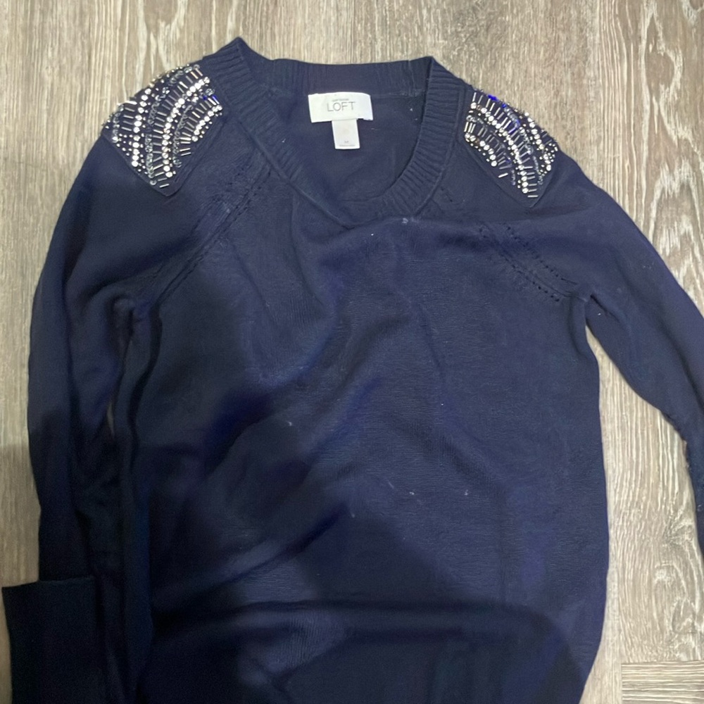 Embellished beaded sweater